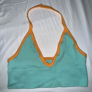Urban Outfitters Teal and Orange Top